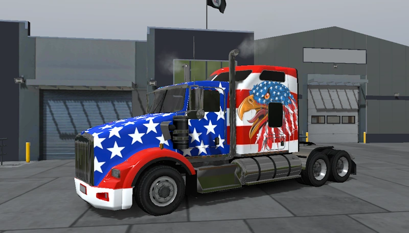 Kenworth T800 skin USA flag