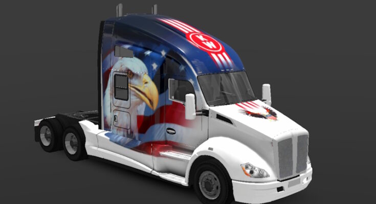 Kenworth T680 Skin U.S.A. Eagle
