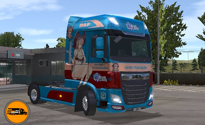 azur line skin Daf xf Euro 6