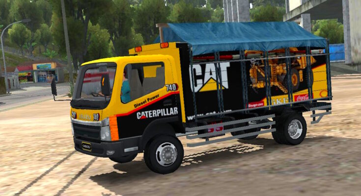 Trucksid Livery Tampomas Caterpillar Skin truck simulator indonesia