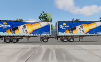 Truck Simulator Big Rigs Skin Double Box Trailer.