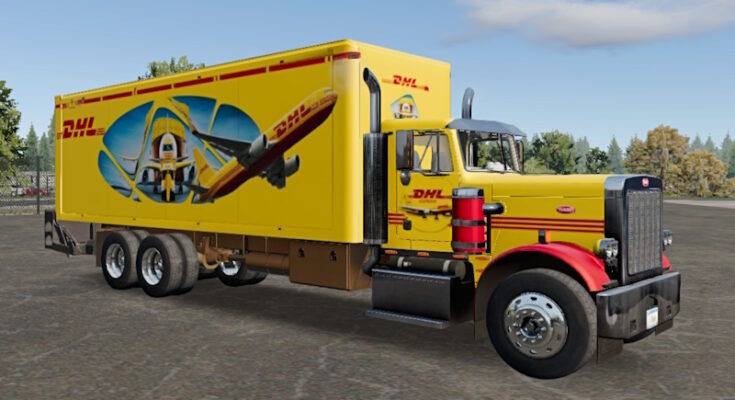 Skin Truck Simulator Big Rigs Peterbilt 359 BoxTruck.