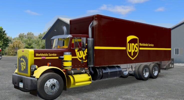 Skin Truck Simulator Big Rigs Peterbilt 359 BoxTruck .