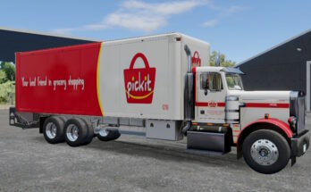 Skin Truck Simulator Big Rigs Peterbilt 359 BoxTruck.