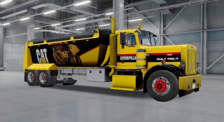 Skin Truck Simulator Big Rigs Peterbilt 359 Tipper.