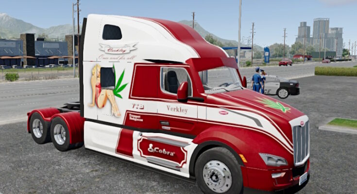 Truck Simulator Big Rigs Skin Peterbilt 579 HighRoof.