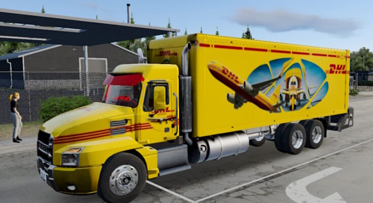 Skin Truck Simulator Big Rigs Mack Anthem BoxTruck.